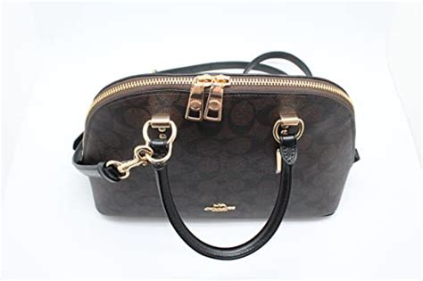 Coach Katy Satchel In Signature Canvas IM Brown Black Pricepulse