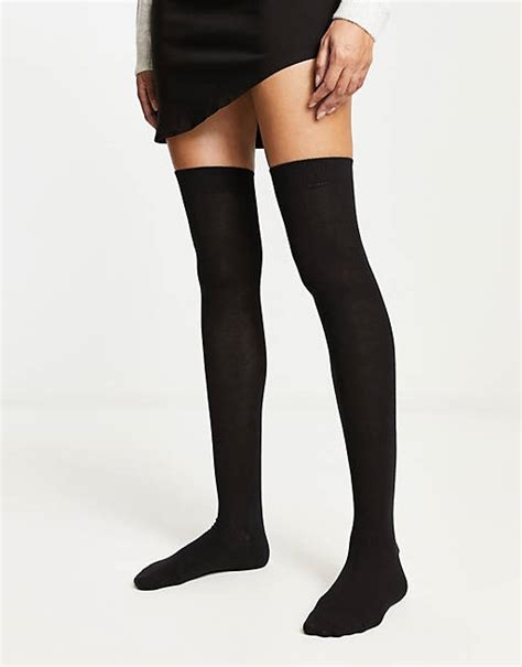 Black Thigh High Socks