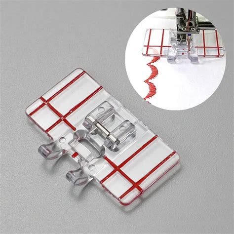 PLASTIC CLEAR FOOT Presser Border Guide Foot Domestic Sewing Machine