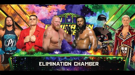 WWE 2K23 ELIMINATION CHAMBER AJ STYLES VS GUNTHER VS BROCK VS ROMAN VS