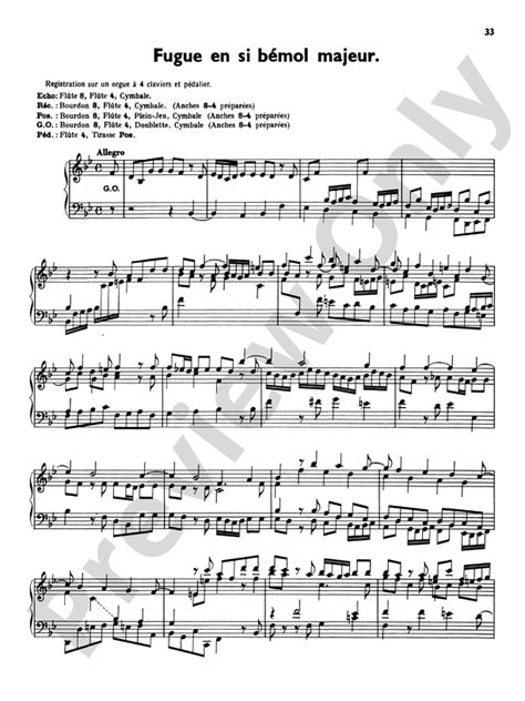 Bach: Organ Works: Fugue in B flat Major Part - Digital Sheet Music ...