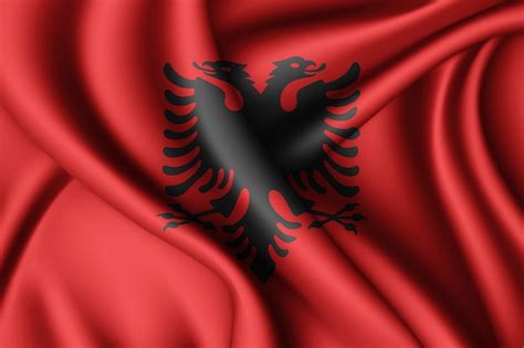 Premium Photo Waving Flag Of Albania