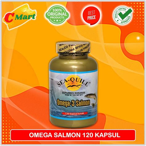 Jual Sea Quill Omega 3 Salmon Isi 120 Softgels Sea Quill Vitamin