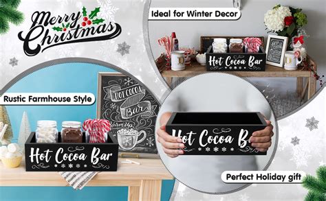 Amazon Xylolfsty Hot Cocoa Bar Tray Hot Cocoa Station Wooden