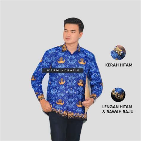 Jual Batik KORPRI Pria Seragam Terbaru 2022 Lapis Furing C40 Big Size