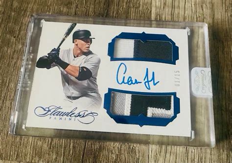 Aaron Judge 2017 Panini Flawless Rookie Dual Patch Auto SP 1 15 Sealed