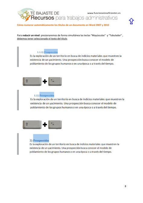 PDF Cómo numerar automáticamente los títulos de un documento word