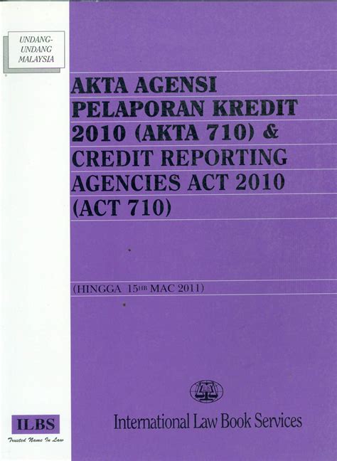 Credit Reporting Agencies Act 2010 (710) – Marsden Law Book