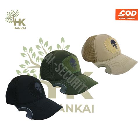 Jual Cod Bayar Di Tempat Topi Tactical Kanvas Jaring Punisher Coak