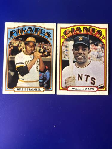 1972 Topps 49 Willie Mays 447 Willie Stargell HOF Lot VG EBay