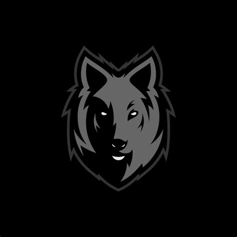 Design De Logotipo De Ilustração De Cabeça De Lobo Arte Vetorial De