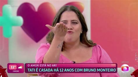 Vídeo Tati Machado conta que é casada há 12 anos Bruno Monteiro