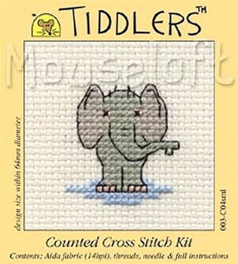 Kreuzstich Stickset Elefant Von Mouseloft Tiddlers X X Cm