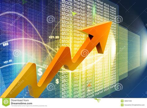 Grafico Economico Del Mercato Azionario Illustrazione Di Stock Illustrazione Di Grafico