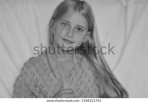 Close Portrait Blonde Adorable Girl Stock Photo Shutterstock