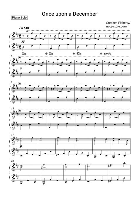 Stephen Flaherty Once Upon A December Sheet Music For Piano [pdf