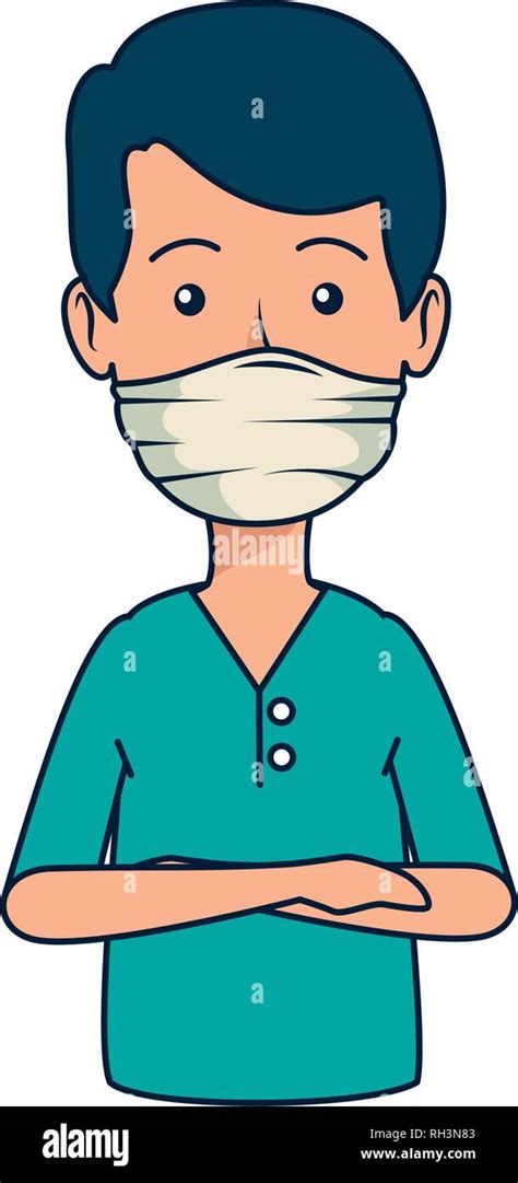 Tapa Boca Dentista Joven Avatar Personaje Imagen Vector De Stock Alamy