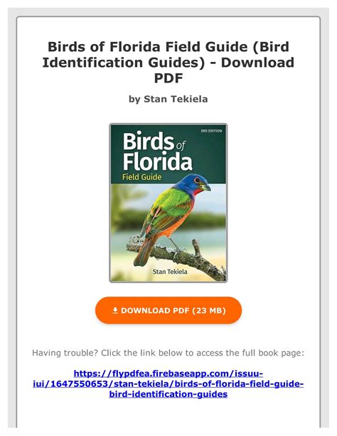 Pdf Birds Of Florida Field Guide Bird Identification Guides By Stan