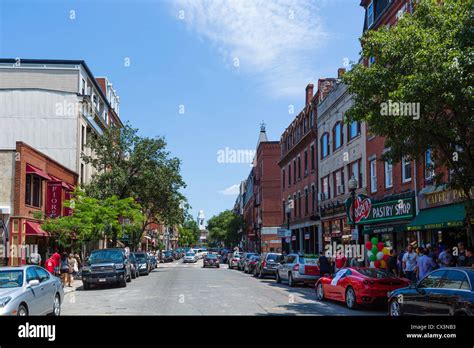 Shops Bars And Restaurants On Hanover Street In Historic Downtown