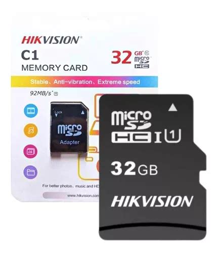 Memoria Micro Sd 32gb Hikvision C10 92 Mb s 5 Años Gtia Tbx Cuotas