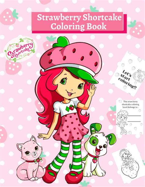 Strawberry Shortcake Coloring Book For Kids Super Cute Strawberry