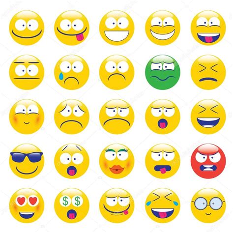 Emoji emoticonos sonrisa icono conjunto vector gráfico vectorial