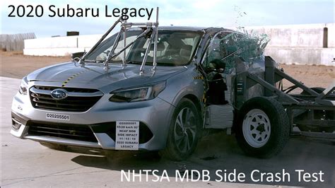 2020 2021 Subaru Legacy Nhtsa Mdb Side Crash Test Youtube