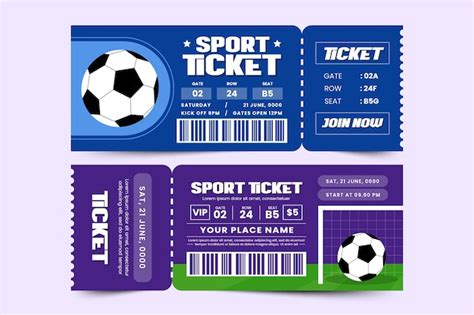 Premium Vector Football Tournament Sport Event Ticket Design Template