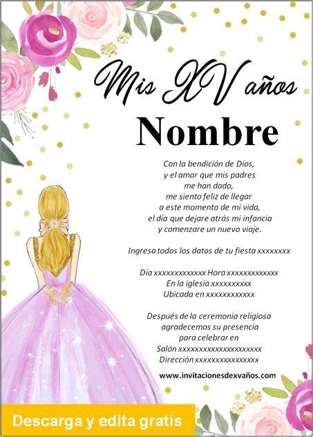 Quinceanera Invitaciones Ejemplos