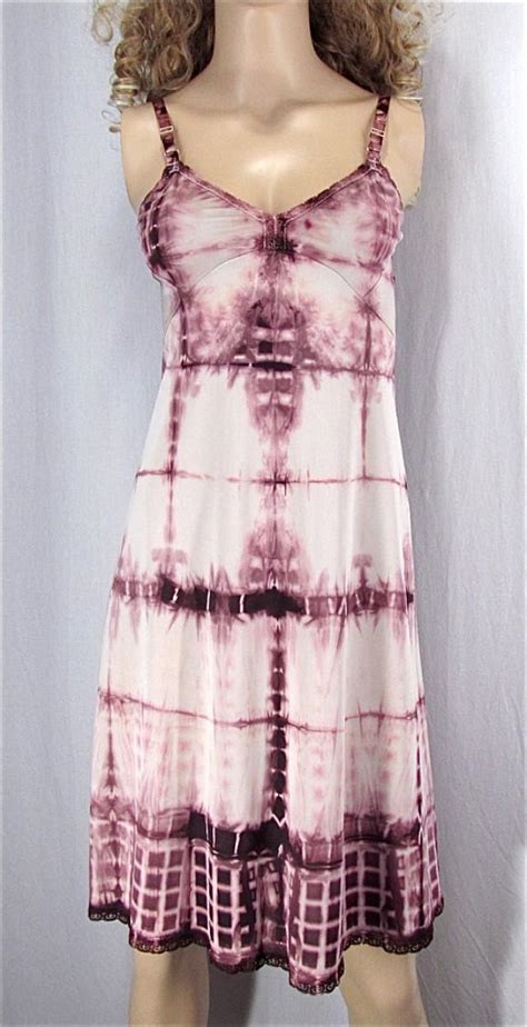 Bohemain Nightgown Xsmall Tie Dye Slip Dress Upcycled Clothing