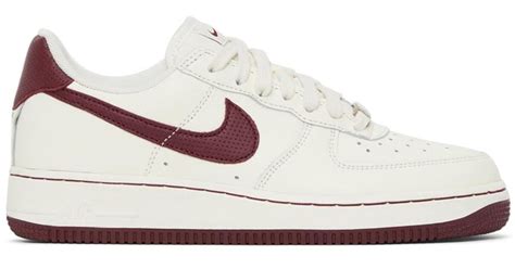 Nike Burgundy Air Force 1 07 Craft Sneakers In White For Men Lyst