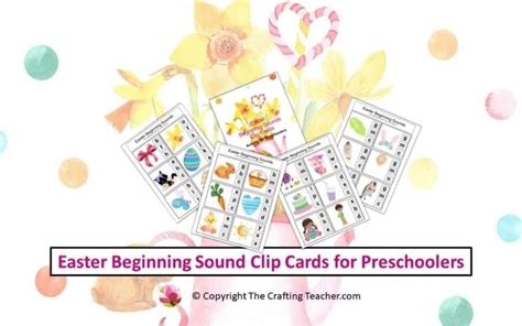 Easter Beginning Sounds Clip Cards For Preschoolers The Crafting Teacher