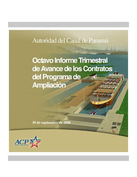 Pdf Octavo Informe Trimestral De Avance De Los Contratos Del