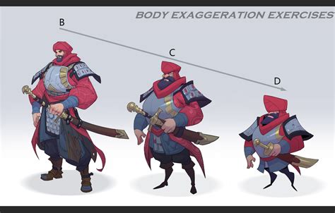 ArtStation Body Exaggeration Exercises Character Design Character