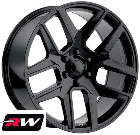 22 inch 22 x10" RW 96266 Wheels for 2019 Ram 1500 Gloss Black Rims 6x139.7 Set