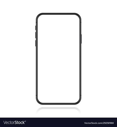 Smartphone Blank Screen Phone Mockup Template Vector Image