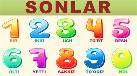 Sanoq sonlar. Bolalar uchun darsliklar. Ziyrakbola - YouTube