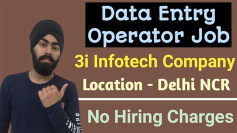 Data Entry Operator Job 3i Infotech Noida Jobs Jobs For Data Entry