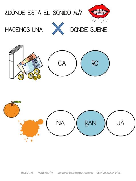 Proyecto Habla M Fonema R Suave Pdf