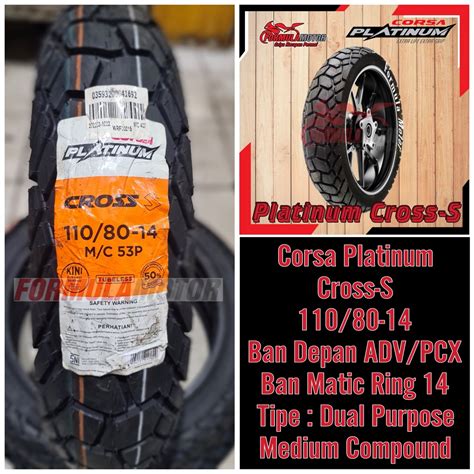 Jual Ban Corsa Platinum Cross S Dual Purpose Tubeless Ban