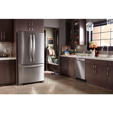 Whirlpool Cu Ft French Door Refrigerator In Fingerprint Resistant