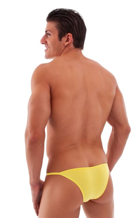 Micro Pouch Mens Bikini Swimsuit In Thinskinz Buttercup Skinzwear