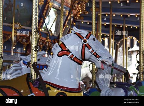 King Arthurs Carousel Horse Stock Photo Alamy