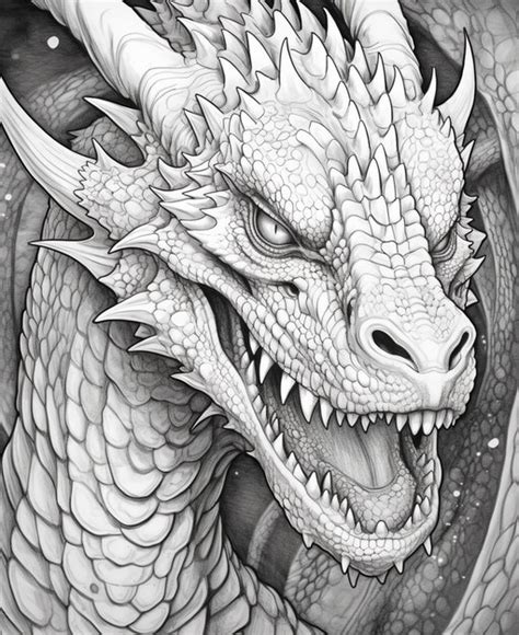 Premium AI Image | a drawing of a dragon with a large mouth and sharp teeth generative ai