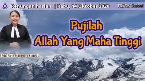 Renungan Harian Rabu 14 Oktober 2020 Mazmur 97 9 Kidung Jemaat