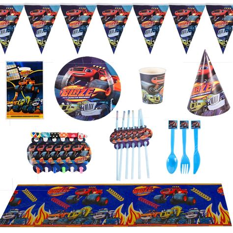 Monster Truck Party Supplies Hot Wheel Birthday Party Decoration