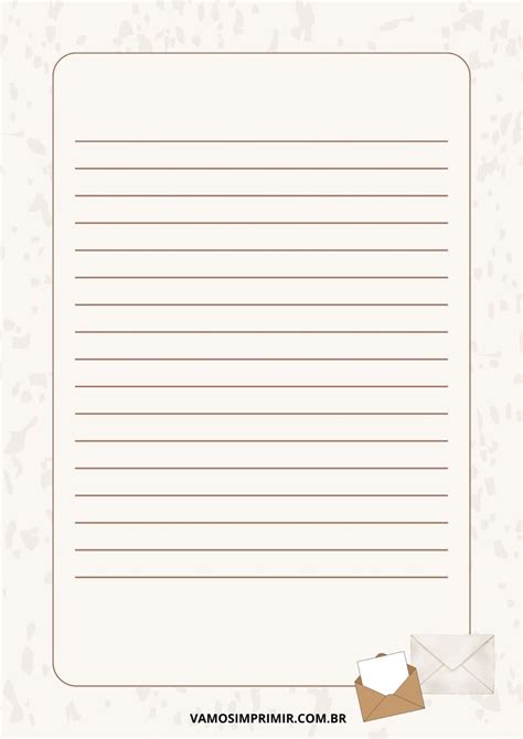 Papel Carta Imprimir - Papel de Carta para imprimir: 67 Modelos – Vamos Imprimir