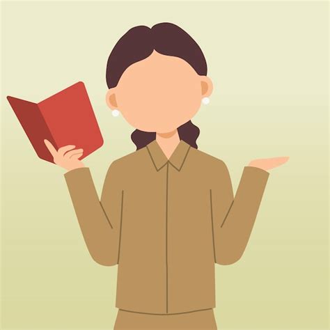 Premium Vector | Young teacher teaching in the classroom illustration