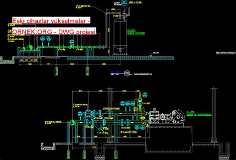 Proje Sitesi Yakıt deposu Autocad Projesi