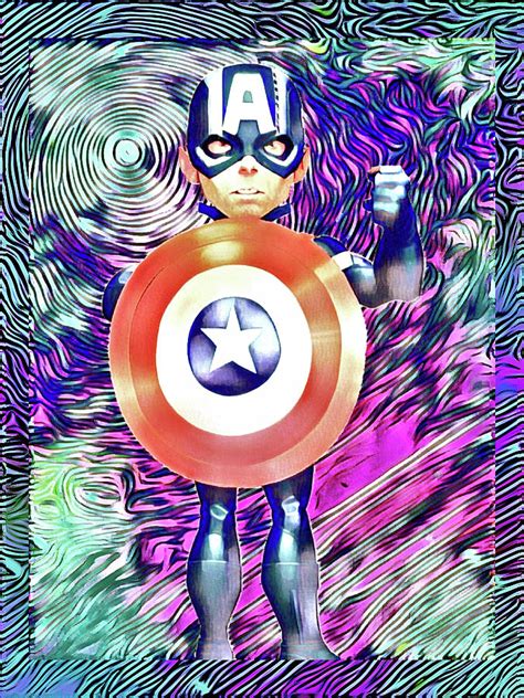 Captain America Fan Art Digital Art by AJ Davis - Fine Art America